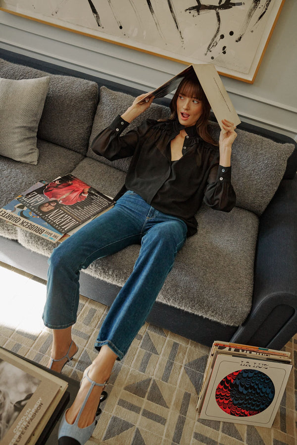Black Sheer Elana Blouse