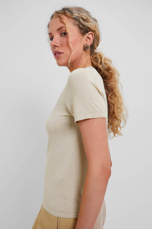 Sandstone Cashmere Silk Blend Katie Tee
