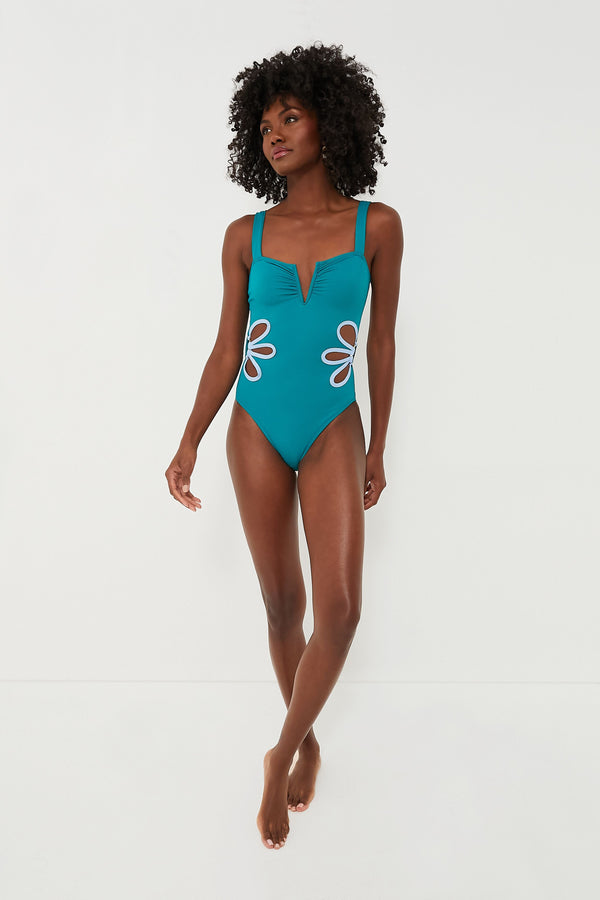 Exclusive Ocean and Blue Flora One Piece