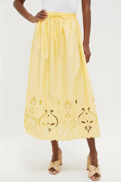 Light Yellow Maxi Skirt