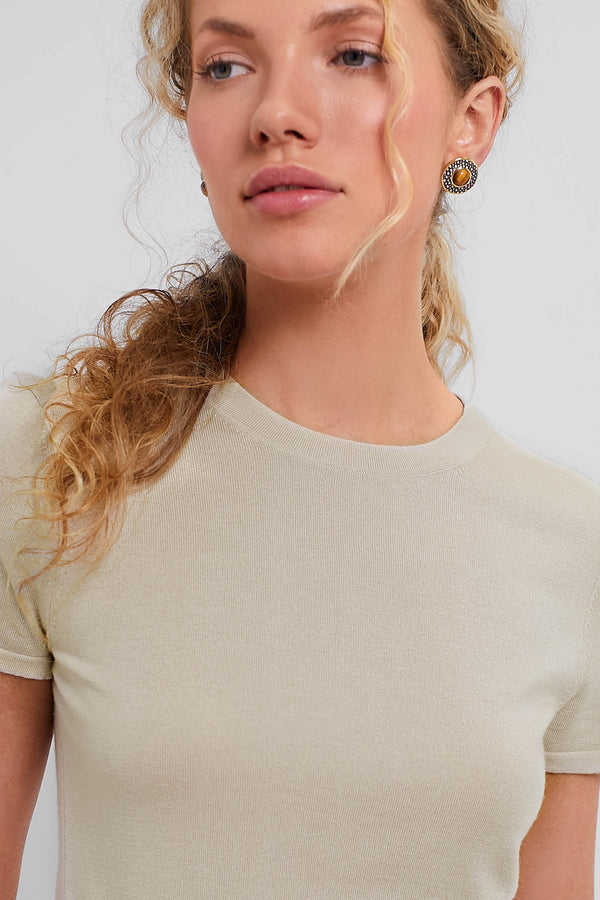 Sandstone Cashmere Silk Blend Katie Tee