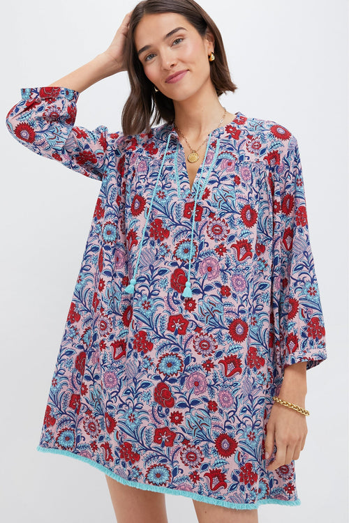 Mauve and Rose Wildflower Bondi Coverup