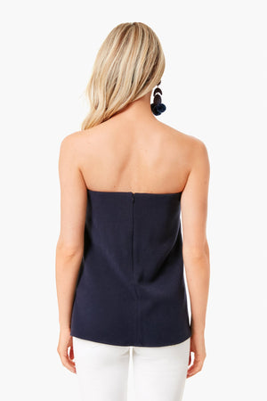 Strapless Navy Crepe Marin Top