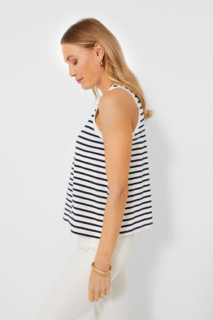 Navy Stripe Anthos Cotton Tank