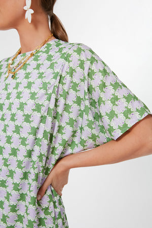 Green and Purple Geometric Brentwood Caftan