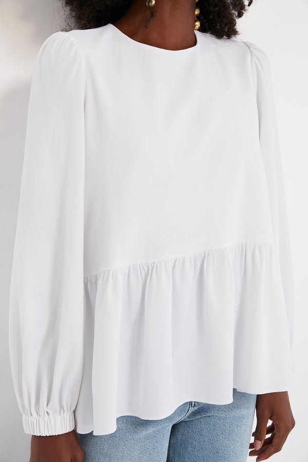White Carlota Peplum Blouse