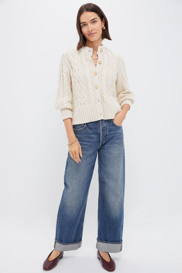 Sandstone Cotton Colette Cardigan