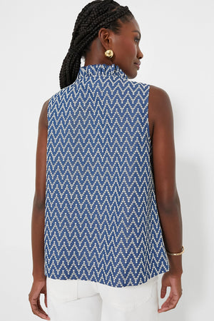 Denim Stripe Veronica Top