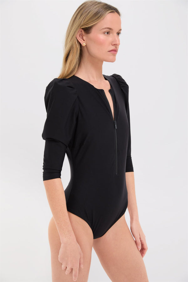 Caviar Sculpting Puff Sleeve One Piece