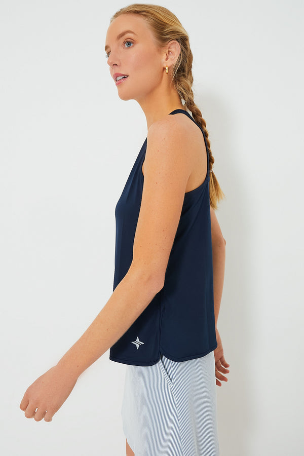 Navy Cane Racerback Ellen Tank