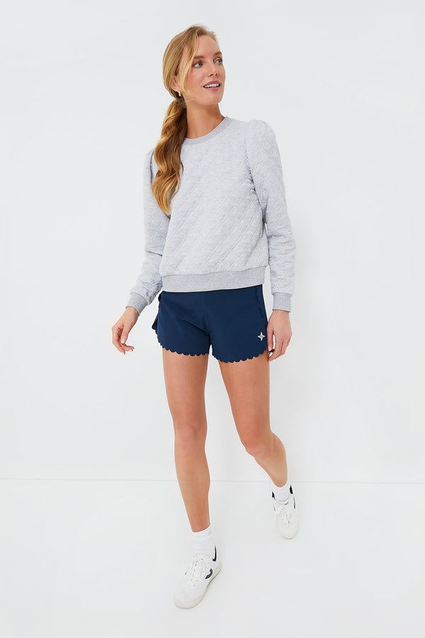 Gray Puff Sleeve Campbell Pullover
