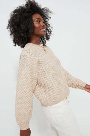 Tan Honeycomb Hayden Crewneck
