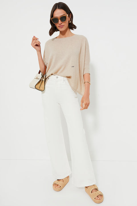 Sandstone Short Sleeve Cashmere Crewneck