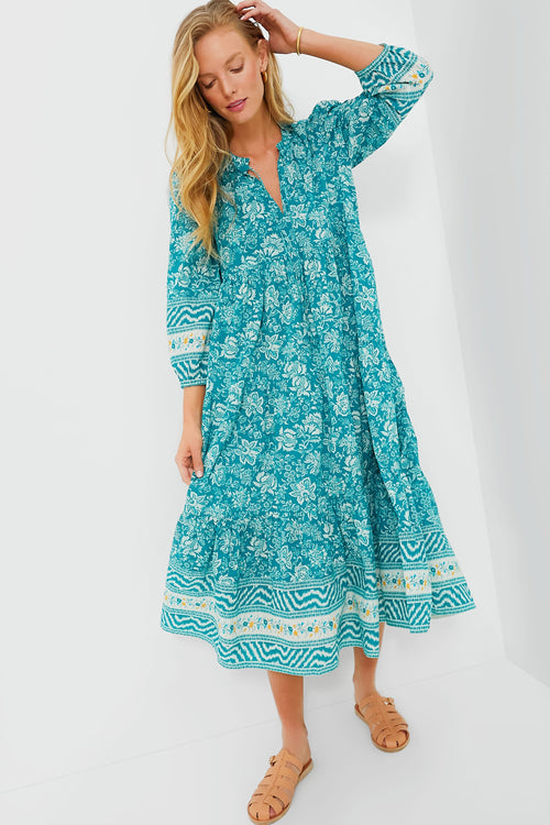 Palmetto Bouquet Long Sleeve Salty Paloma Caftan