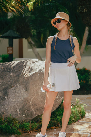 Navy Cane Racerback Ellen Tank
