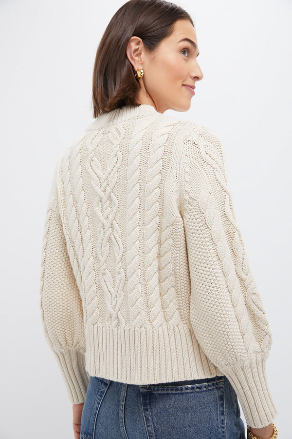 Sandstone Cotton Colette Cardigan
