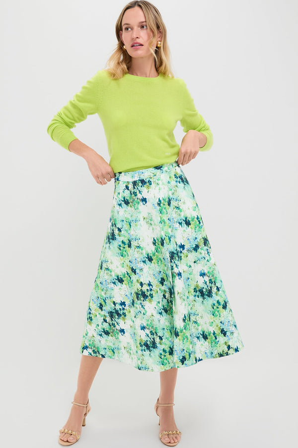 Water Lilies Cotton Seersucker Andrea Circle Skirt