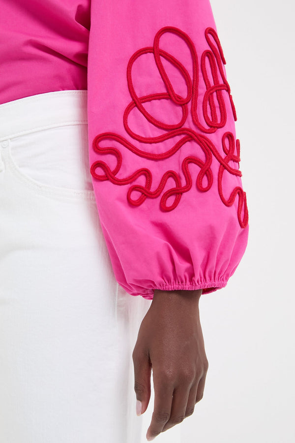 Pink & Red Soutache Stella Blouse