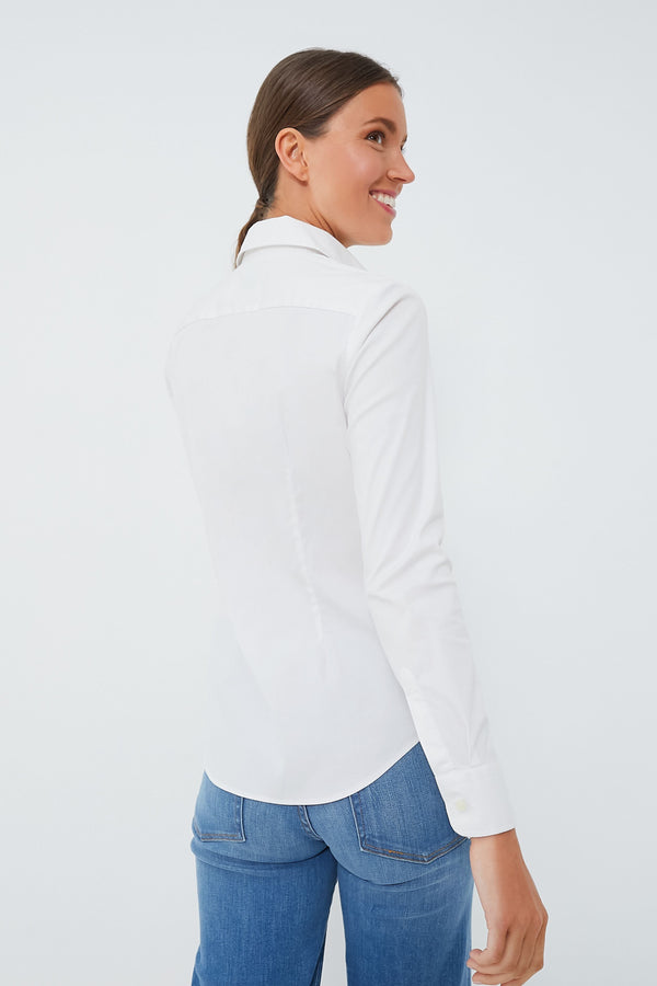 White Long Sleeve Essentials Shirt