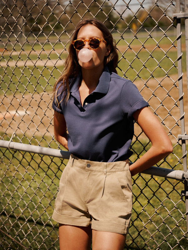 Navy Pique Holmes Boyfriend Polo