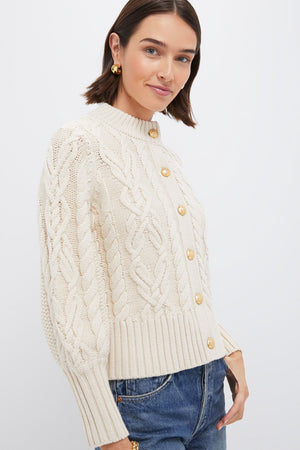 Sandstone Cotton Colette Cardigan