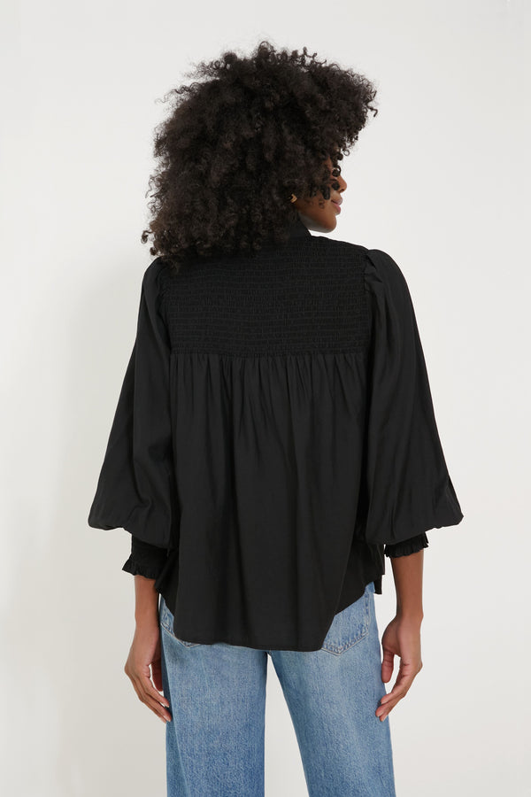 Black Jaia Smocked Blouse