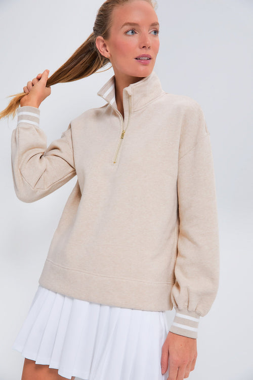 Heathered Oatmeal Carlson Quarter Zip