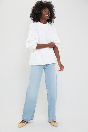 White Cotton Casper Sweater