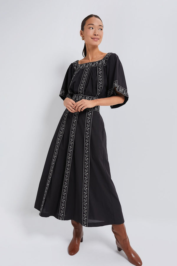 Embroidered Bouquet Jansen Skirt