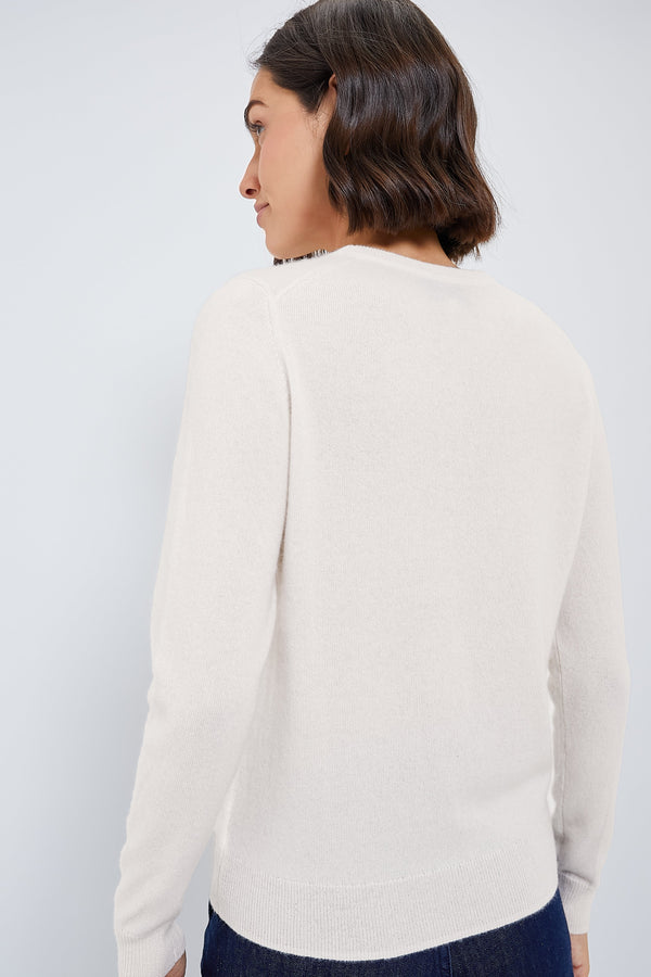 Ivory Cashmere Crewneck Sweater