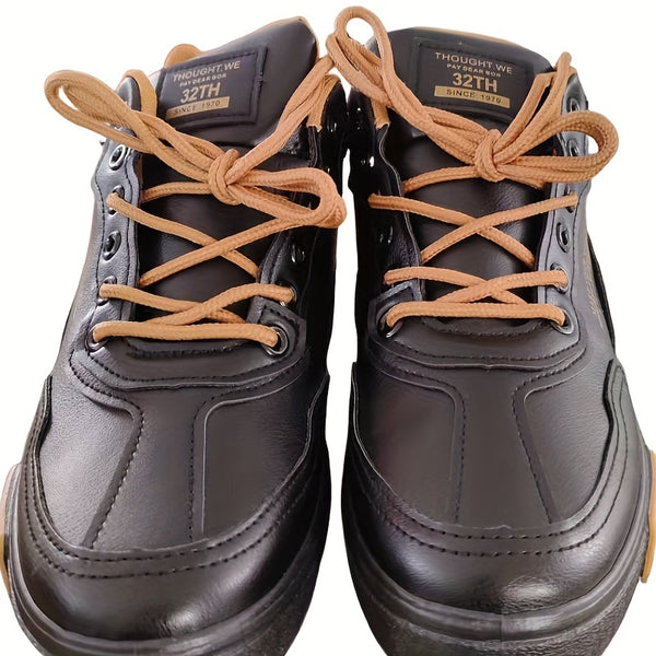 Vintage Solid High Top Skate Shoes, Casual Sneakers