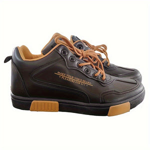 Vintage Solid High Top Skate Shoes, Casual Sneakers