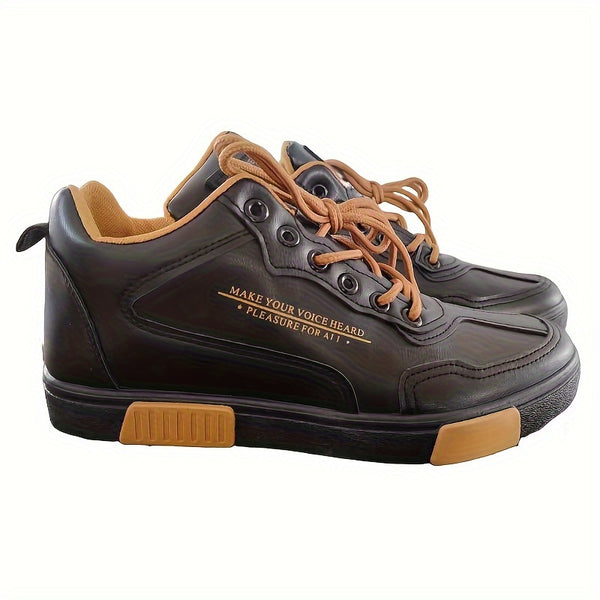 Vintage Solid High Top Skate Shoes, Casual Sneakers