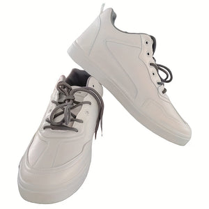 Vintage Solid High Top Skate Shoes, Casual Sneakers